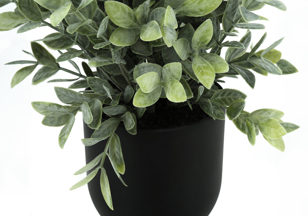 Artificial Plant, 11' Tall, Eucalyptus Grass, Indoor, Faux, Fake, Table, Greenery, Potted, Set Of 2, Decorative, Green Leaves, Black Pots Media 3