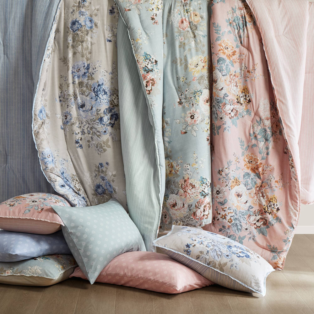 5-Piece Twin 5 Piece Vin -inspired Collection floral print,Pink Media 13