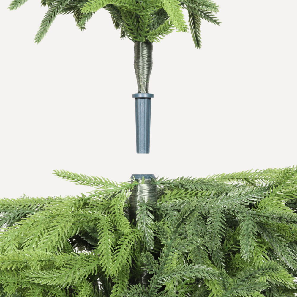 5' Artificial Real Touch Pine Tree with Black Plastic Pot, 1pc/set Media 11