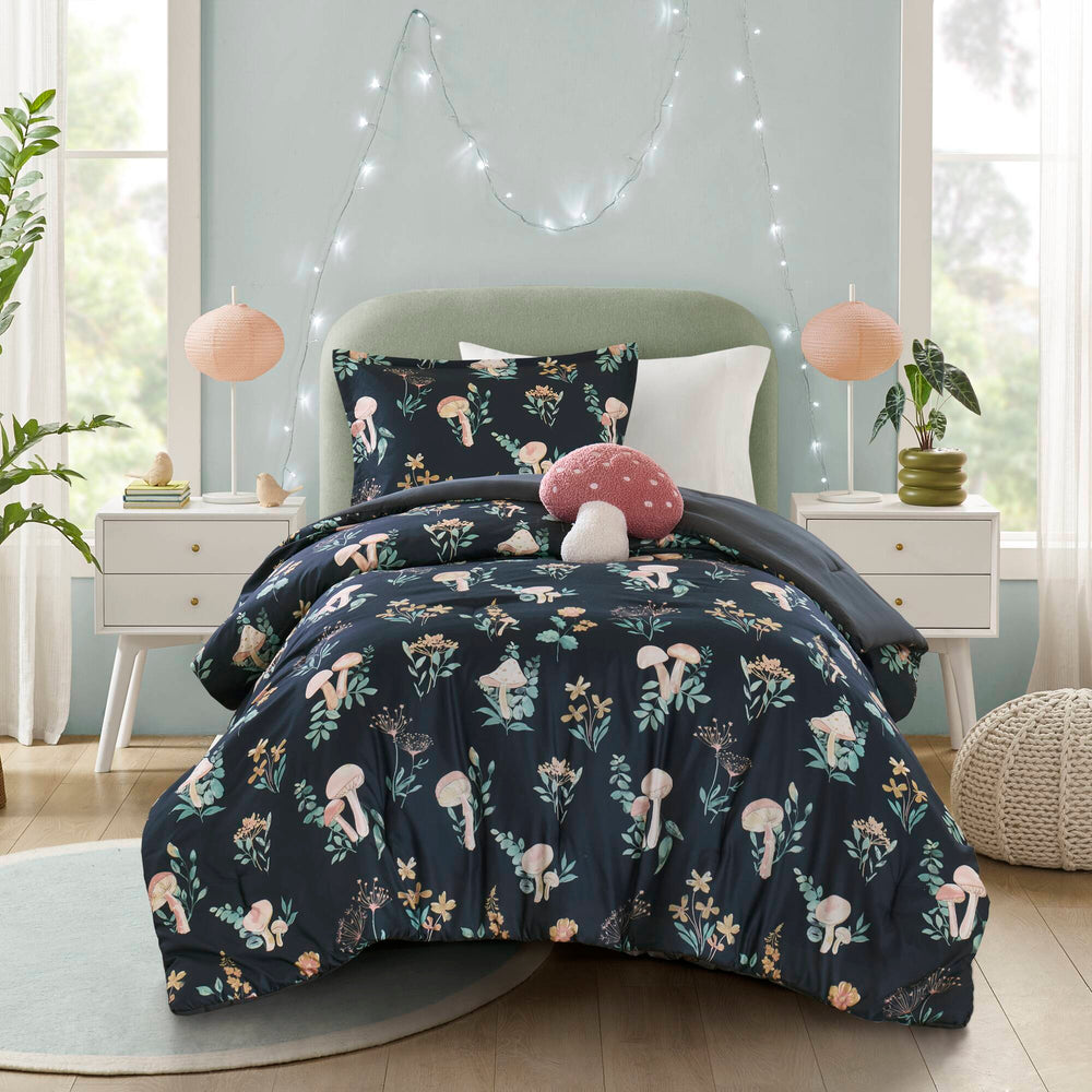 3- Piece Twin/Twin XL Mushroom Garden Comforter Set Media 13
