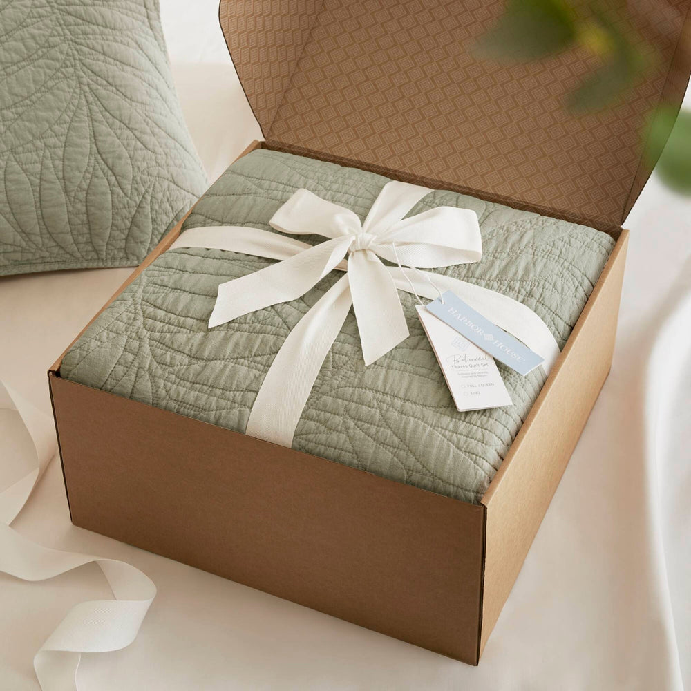 Full/Queen 3 Piece Cotton Quilt Set Sage Media 9