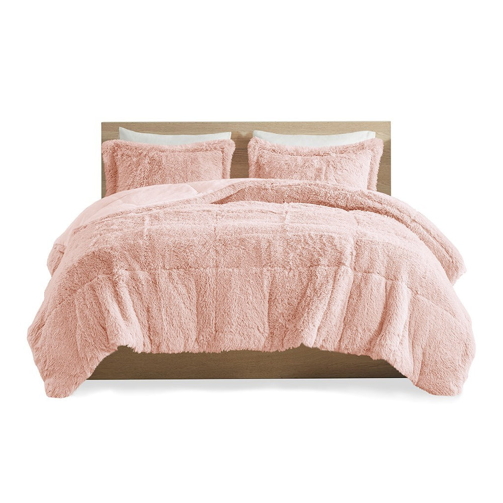 Twin/Twin XL Shaggy Long Fur Comforter Mini Set Media 6