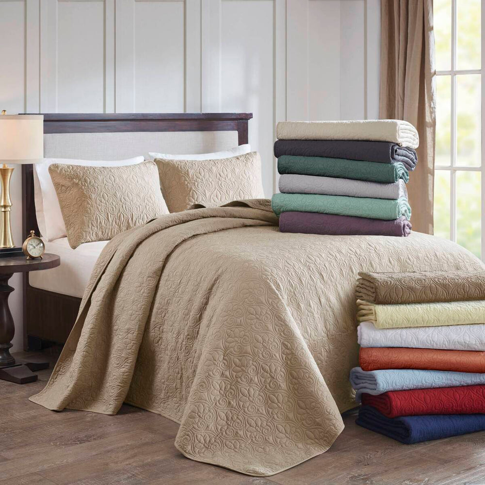 3 Piece Reversible Quilt Set Clay Red King/Cal King Media 16