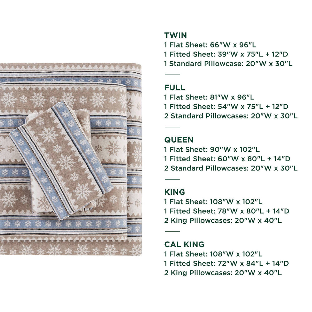 3 PCS Twin Sheet Set Blue Snowflake Media 7