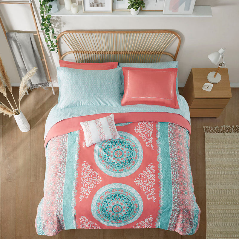 Twin XL Boho Comforter Set with Bed Sheets