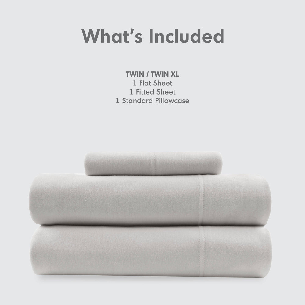 3 PCS Twin All Season Sheet Set Grey Media 10