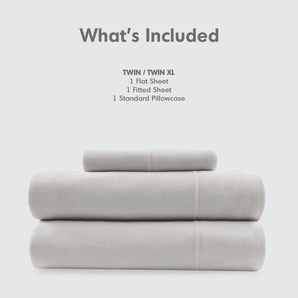 3 PCS Twin All Season Sheet Set Grey Media 10