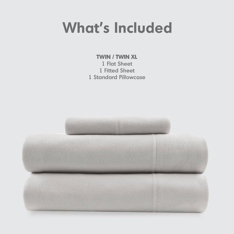3 PCS Twin All Season Sheet Set Grey