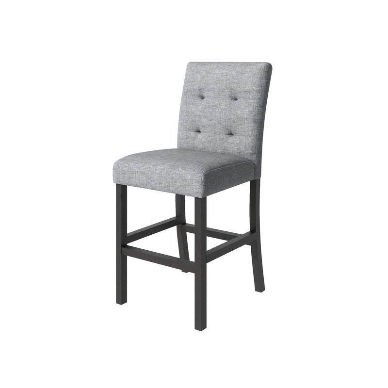 Counter Height Dining Set Solid Wood Square Table & Upholstered High Back Chairs