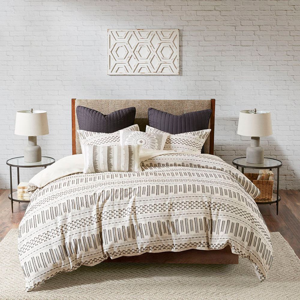 King/Cal King Cotton Jacquard Duvet Cover Mini Set Media 10