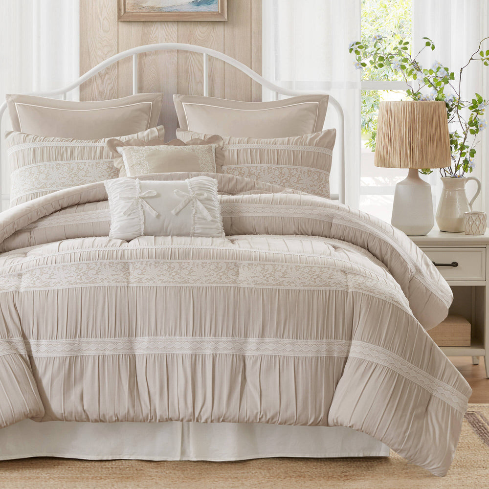 7- Piece Queen Jacquard Comforter Set Media 5