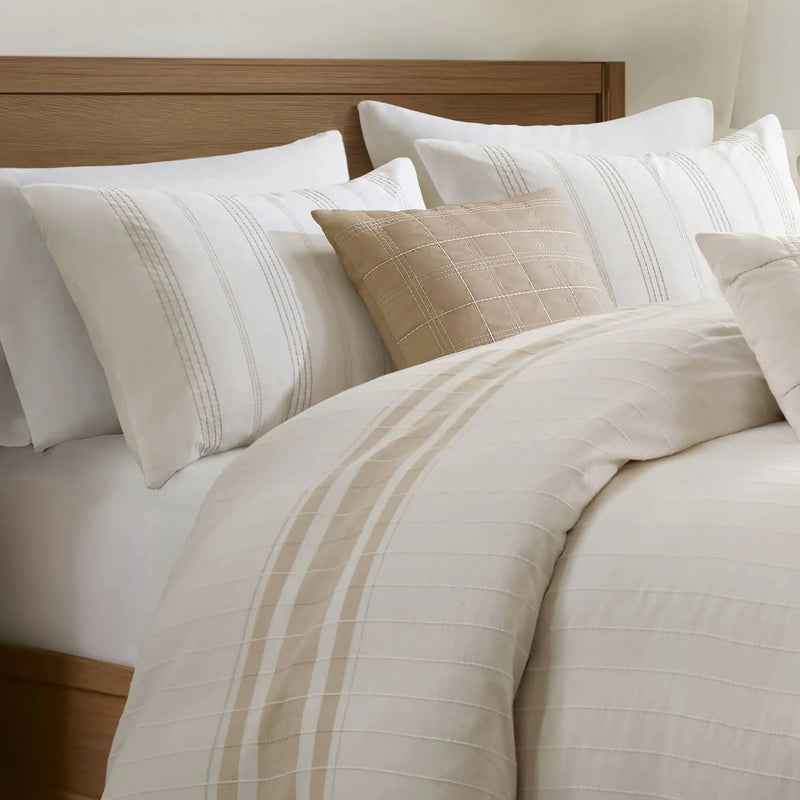 5 Piece Cotton Jaquard Duvet Set