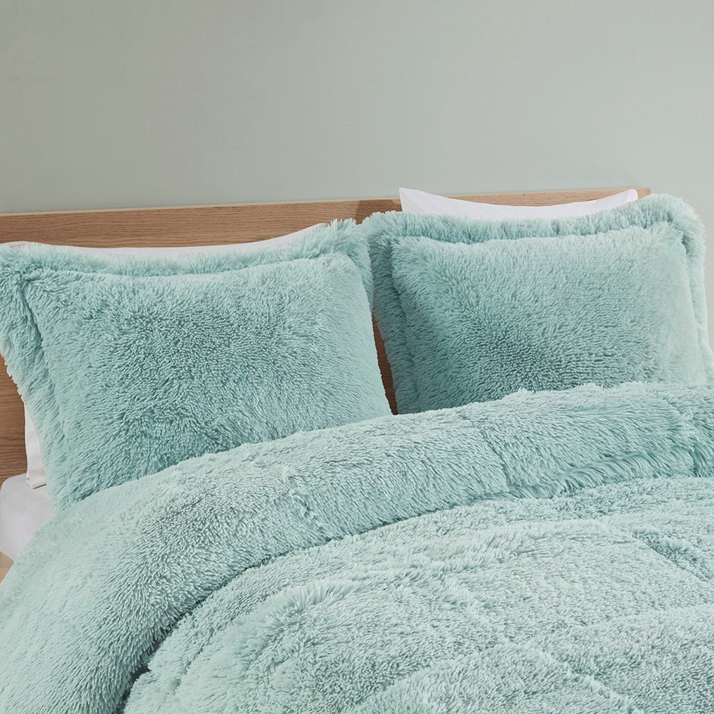 Twin/Twin XL Shaggy Long Fur Comforter Mini Set Media 2