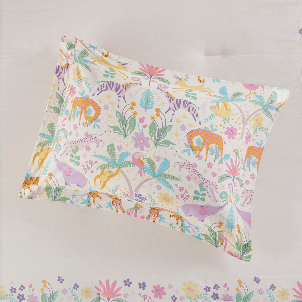4 PCS Full/Queen Floral Reversible Cotton Comforter Set with Throw Pillow Purple Media 10