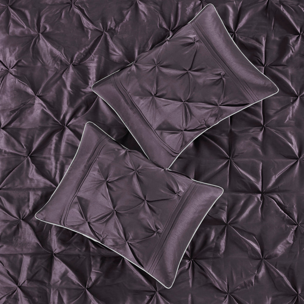 7 Piece Tufted Comforter Set Plum Full Media 2