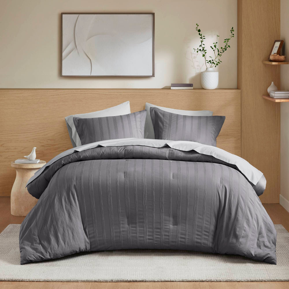 7-Piece Full Woven Striped Comforter Set Media 16
