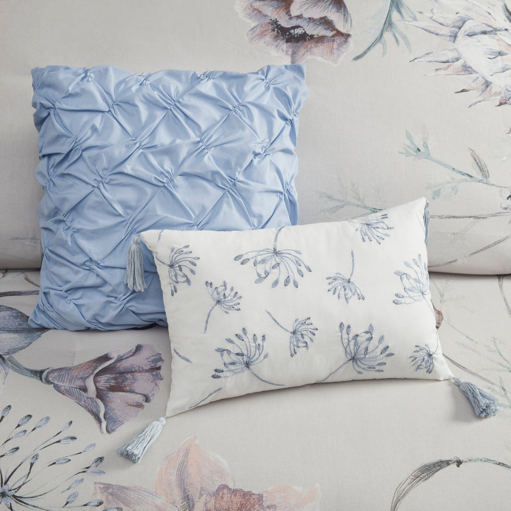8 Piece Cotton Printed Comforter Set Blue King Media 16