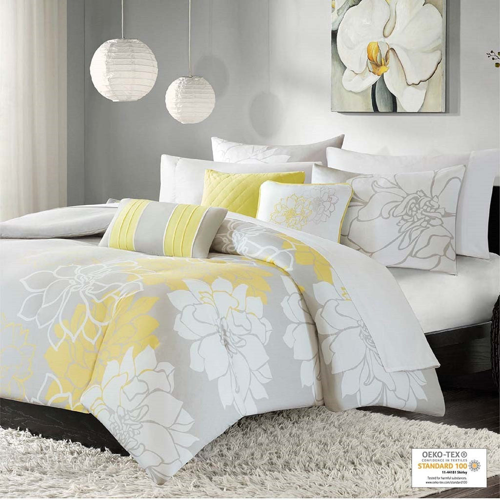King/Cal King 6 Piece Printed Duvet Cover Set Media 3