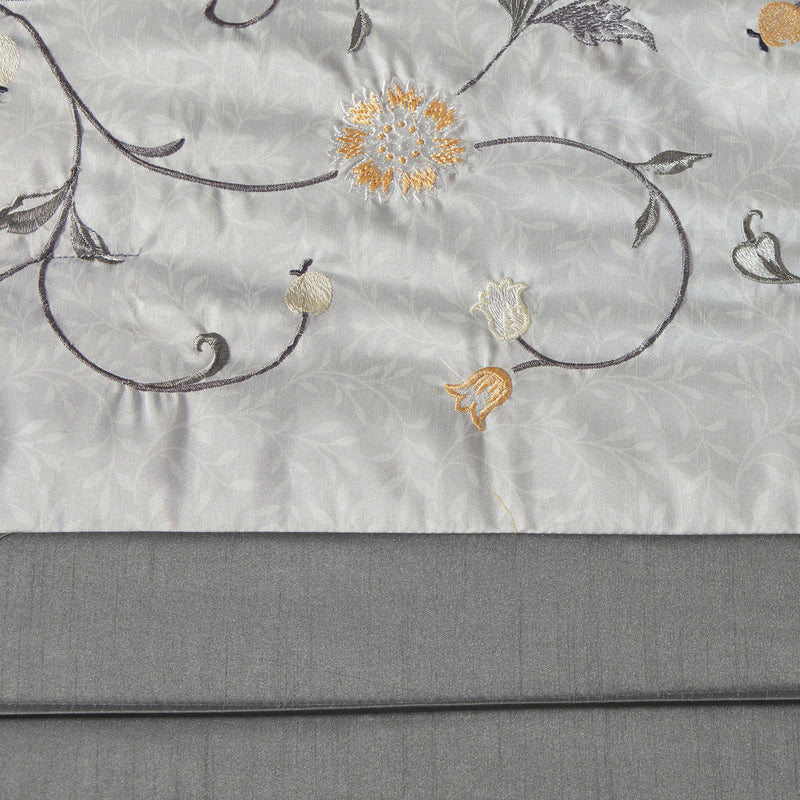 Embroidered 7 Piece Comforter Set Yellow King
