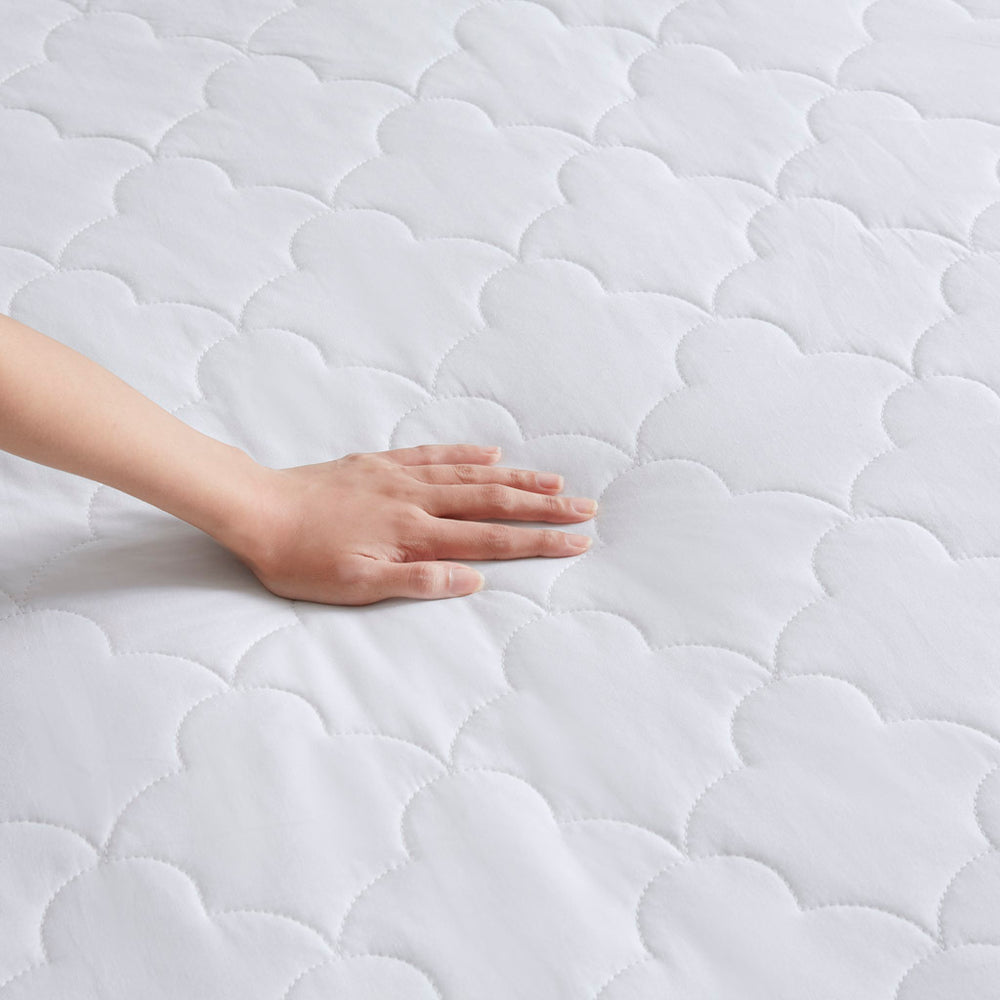 Cotton Percale Quilted Mattress Pad Media 5