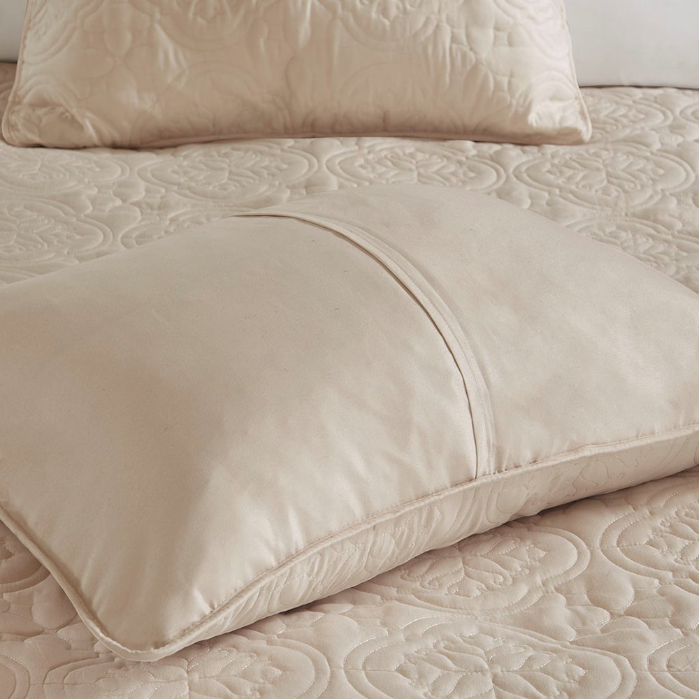 3 Piece Reversible Bedspread Set Khaki King/Cal King Media 10