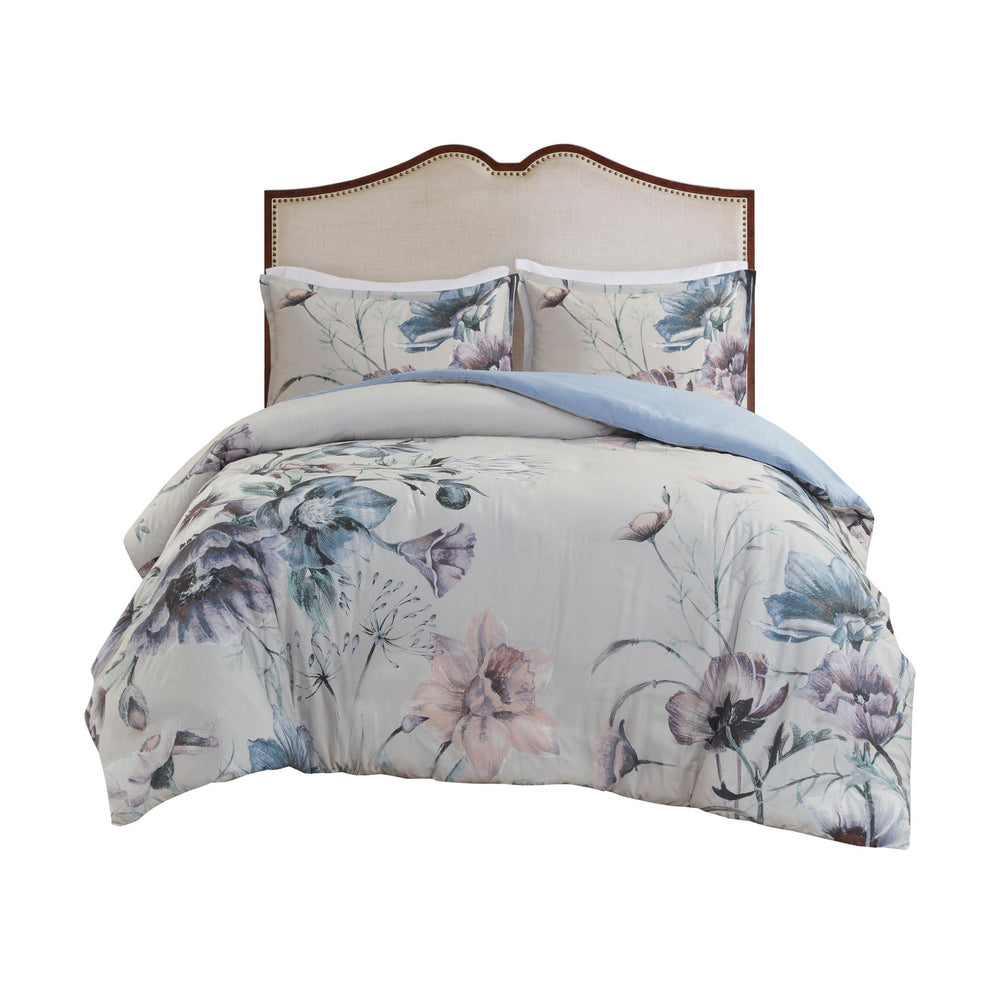 Full/Queen 3 Piece Cotton Printed Duvet Cover Set Media 8