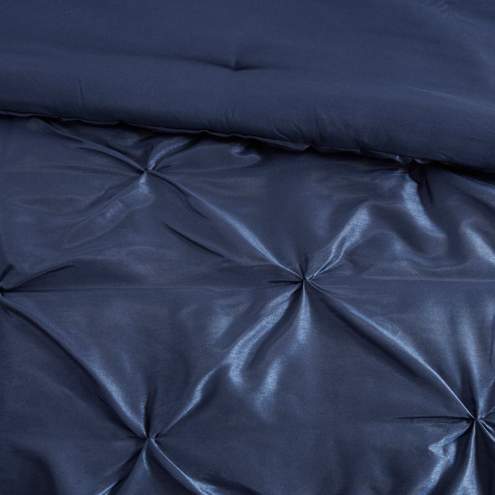 7 Piece Tufted Comforter Set Navy Queen Media 10