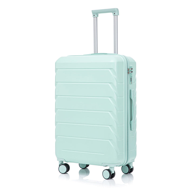 ABS Spinner Luggage Mint Green Durable 3 Piece Set & Combination Lock