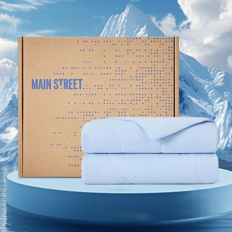 1-Piece 108x90' Cooling DA Comforter,Ice Blue