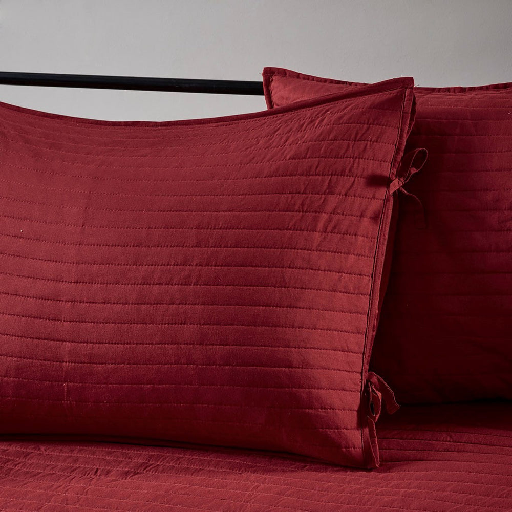 6 Piece Reversible Plaid Daybed Cover Set Red Daybed Media 7
