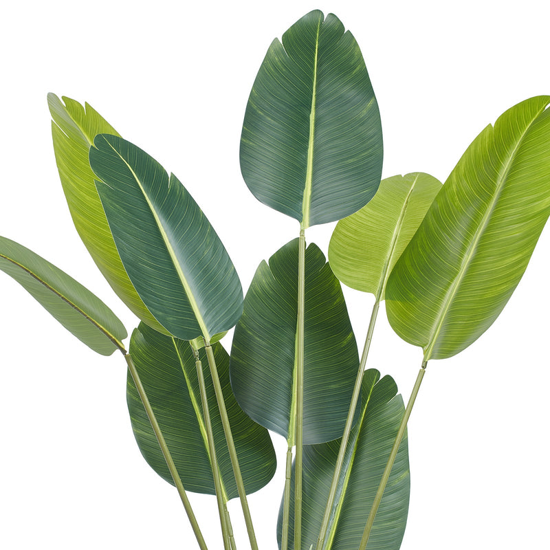 Artificial Birds Of Paradise Tree, 5 FT Tall Faux Plant, PE Material & Anti-Tip Tilt Protection Low-Maintenance Plant, Lifelike Green Fake Tree for Home Office Warehouse Decor Indoor Outdoor