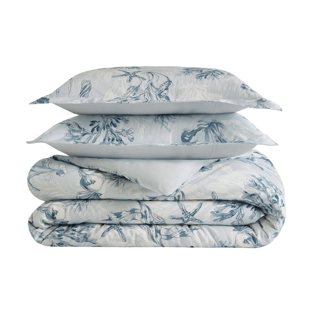 3-Piece King 100% Cotton Sateen Duvet Cover Set,Navy/Blue Media 11