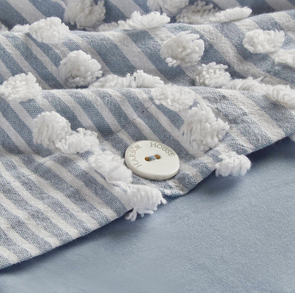 3- Piece King Cotton Yarn Dyed Duvet Cover Set Media 11