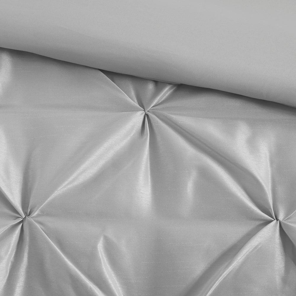 7 Piece Tufted Comforter Set Grey Full Media 2
