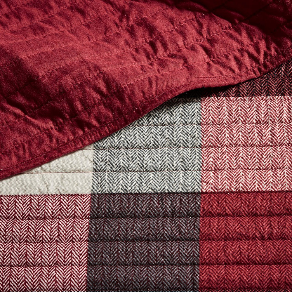 6 Piece Reversible Plaid Daybed Cover Set Red Daybed Media 18
