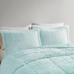 Ombre Shaggy Long Fur Comforter Mini Set perspective