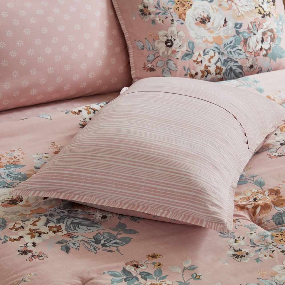 5-Piece Twin 5 Piece Vin -inspired Collection floral print,Pink Media 18