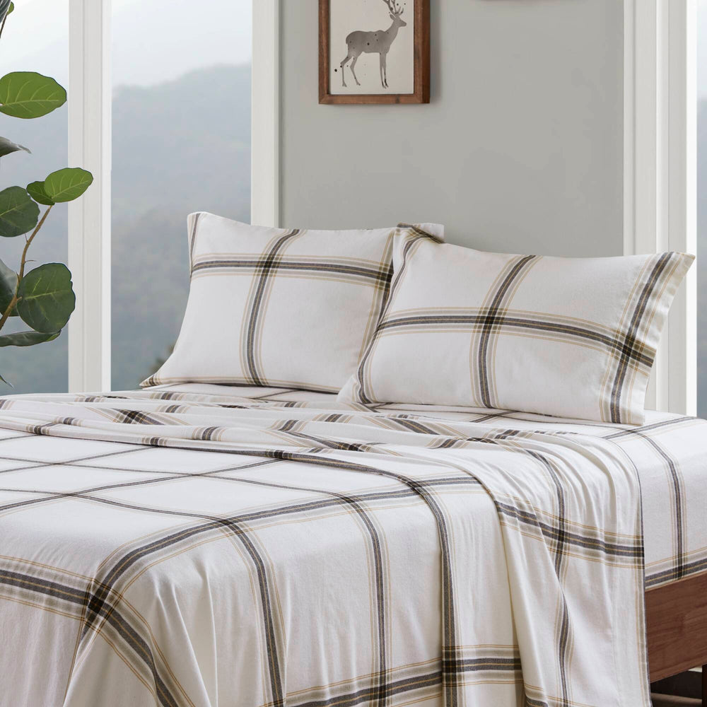 4 PCS Full Sheet Set Tan Plaid Media 14