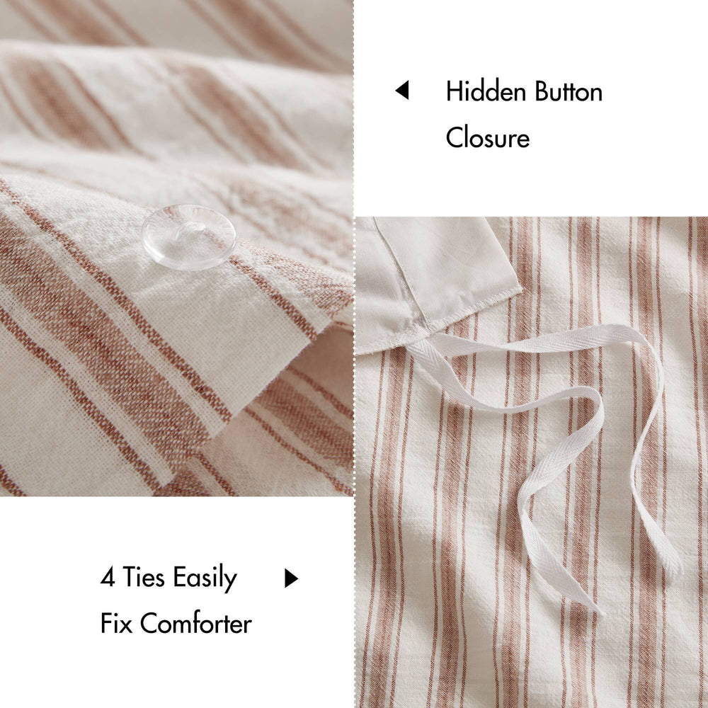 3 PCS Queen Duvet Set Terracotta Media 8