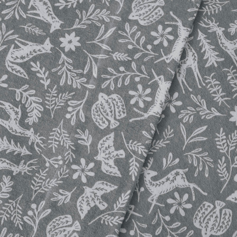 4 PCS Full Sheet Set Sage Winter Fauna