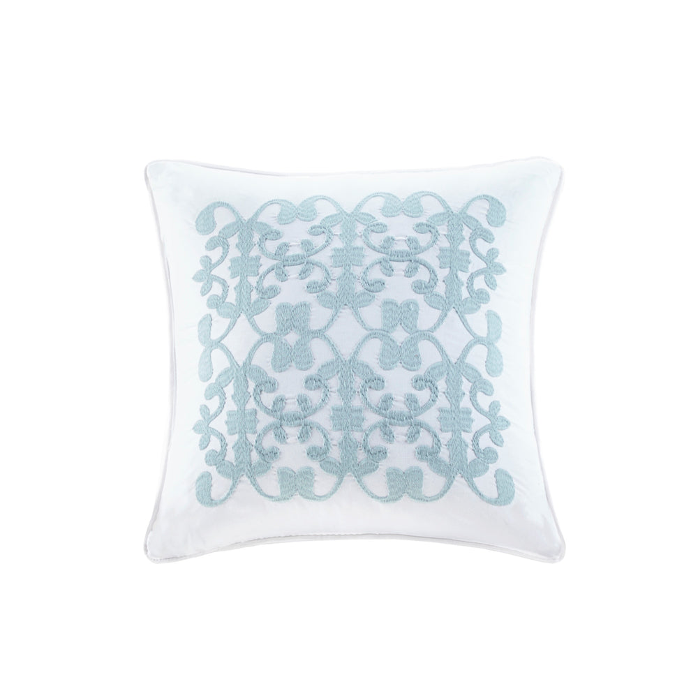 4 Piece   Reversible Ruffle Quilt Set with Throw Pillow White Full/Queen Media 11