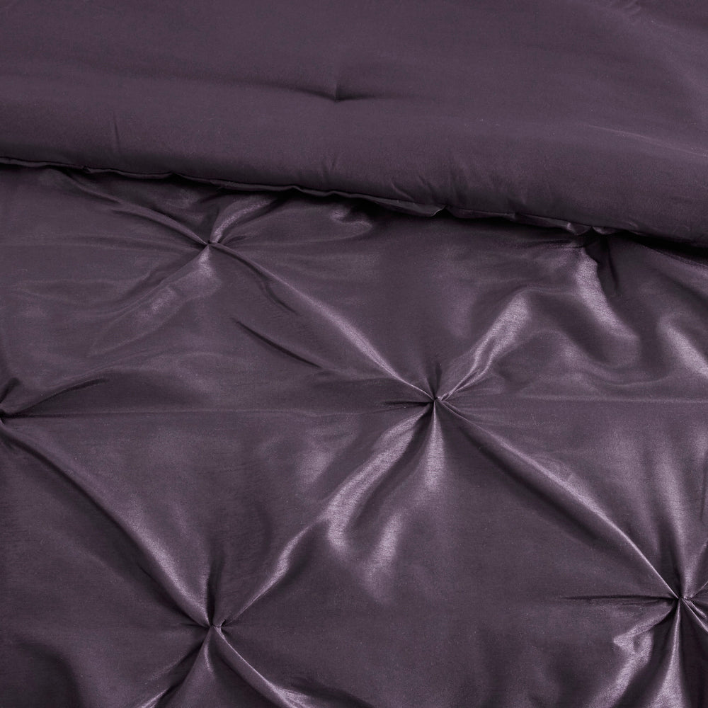 7-Piece King 100% Polyester Pieced Pleated Tufted Comforter Set Media 4