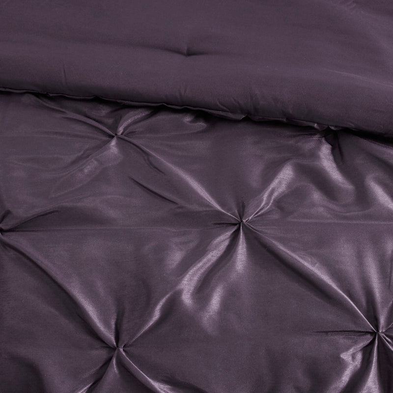 7-Piece 100% Polyester Pieced Pleated Tufted Comforter Set