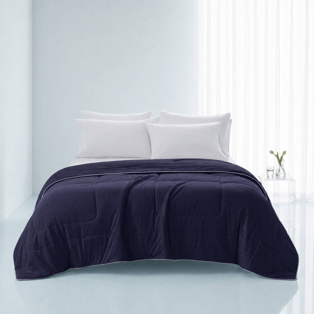 1 Piece King Down Alternative Comforter,Navy Media 7