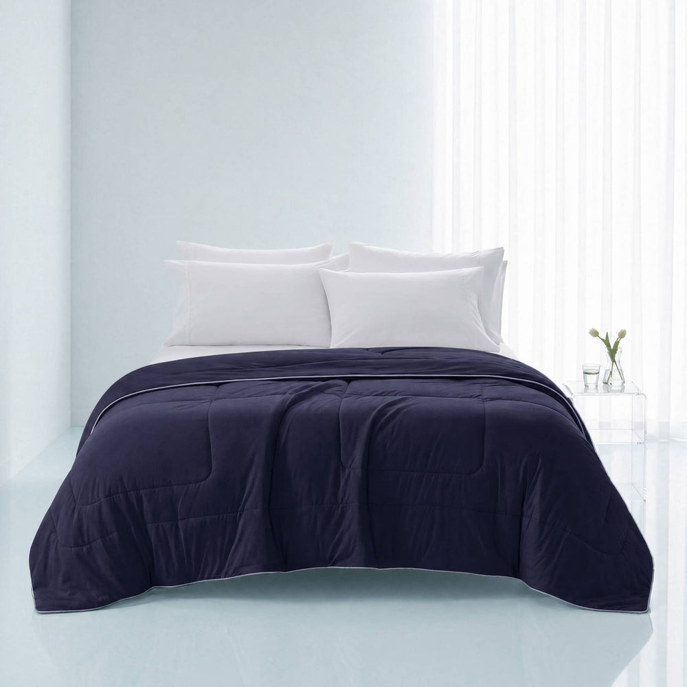 1 Piece King Down Alternative Comforter,Navy Media 7