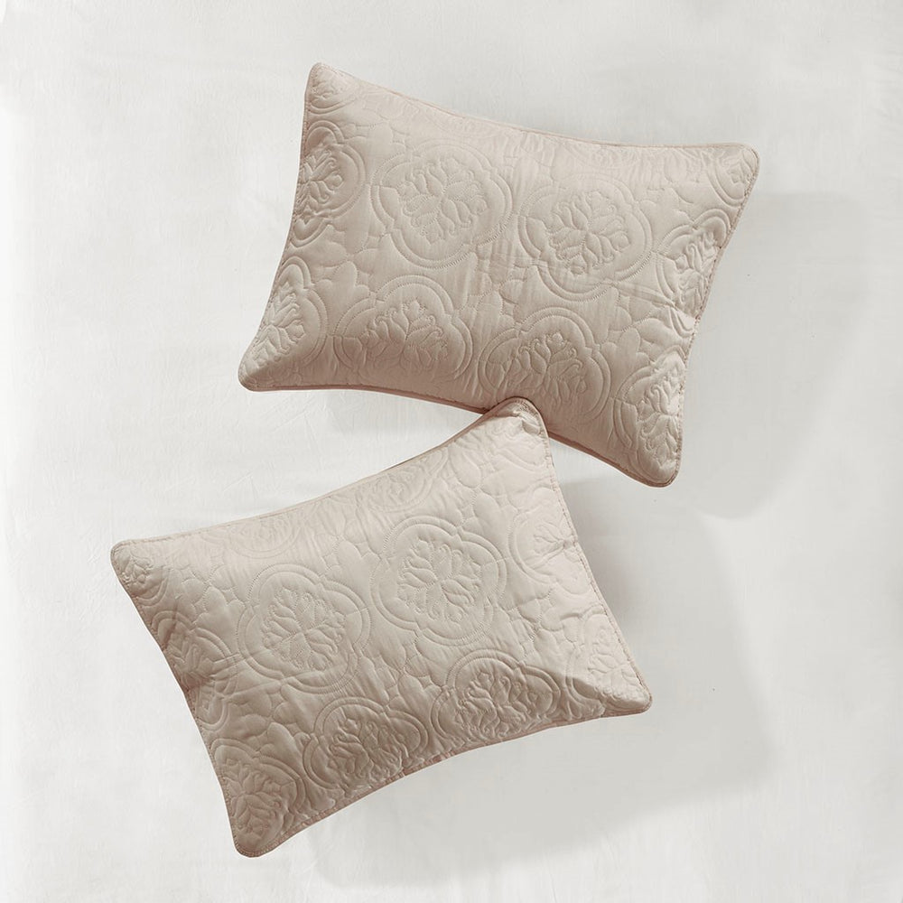 3 Piece Reversible Bedspread Set Khaki King/Cal King Media 8