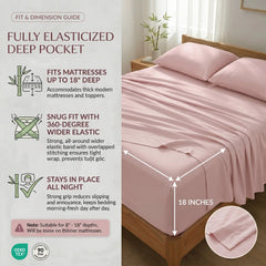Bamboo Sheet Set Organic Bamboo & Oeko-Tex Certified Soft Sleep Comfort perspective