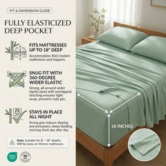 Bamboo Sheet Set Organic Bamboo & Oeko-Tex Certified Soft Sleep Comfort perspective