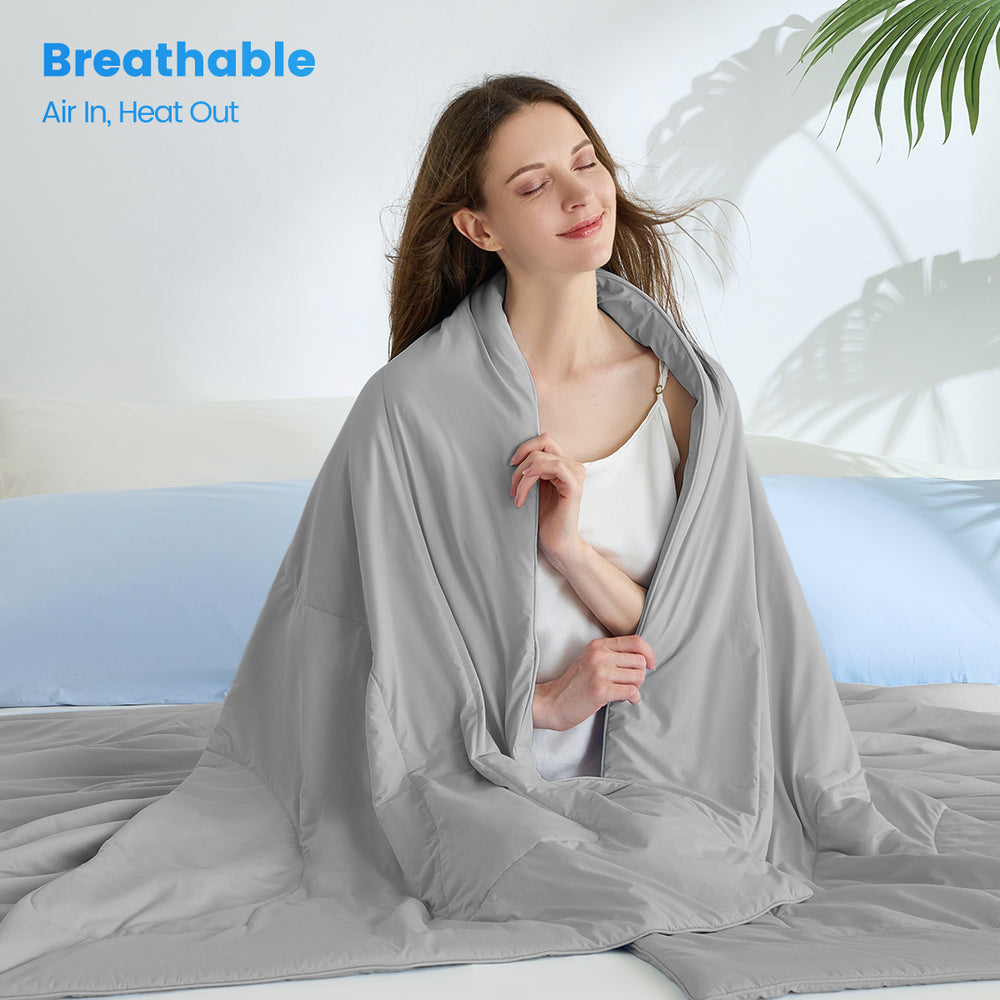 1-Piece 60x90' Cooling DA Comforter,Gray Media 5