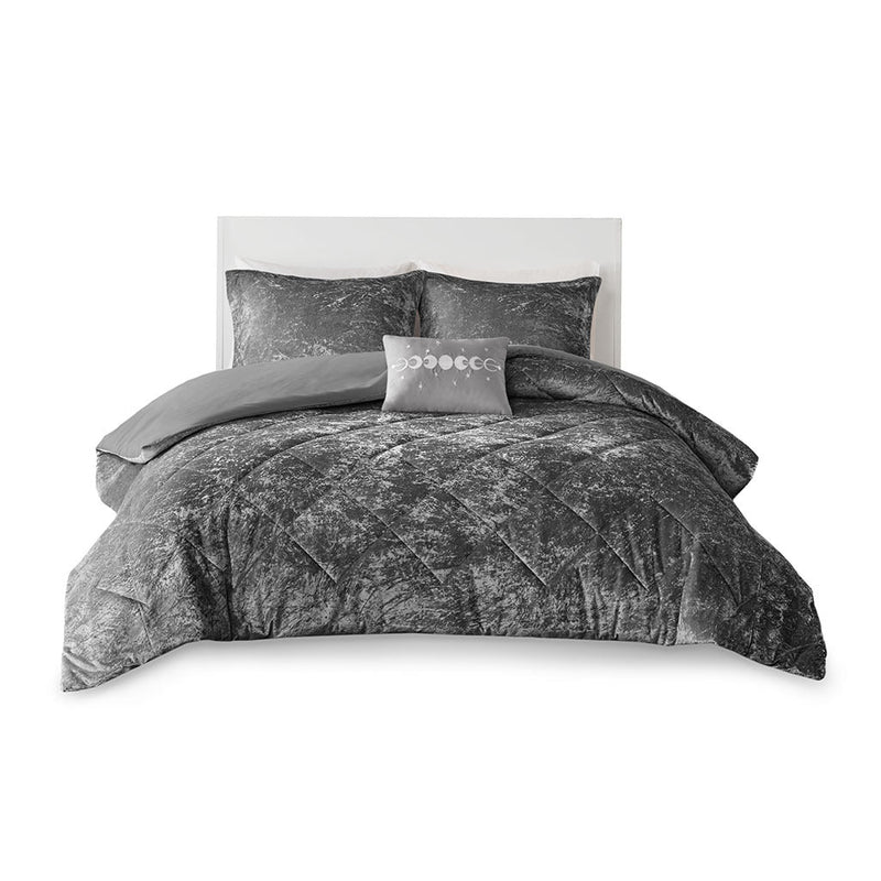 Twin/Twin XL Velvet Duvet Cover Set with Throw Pillow